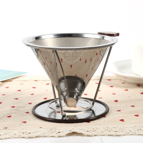 Double Layer Mesh Coffee Cone Filter