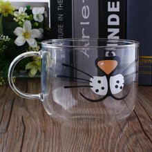 Load image into Gallery viewer, Cute Cat Glass Coffee Cup