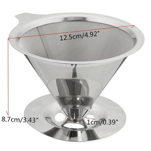 Cone Shaped Stainless Steel Coffee Filter