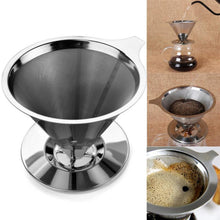 Load image into Gallery viewer, Cone Shaped Stainless Steel Coffee Filter