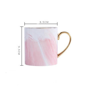 European Marble Grain Porcelain Cup