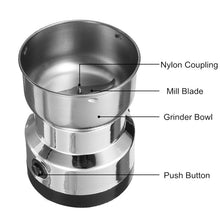 Load image into Gallery viewer, Stainless Steel Coffee Bean Grinder