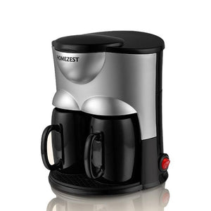 Double Cup Drip Coffee Maker Machine